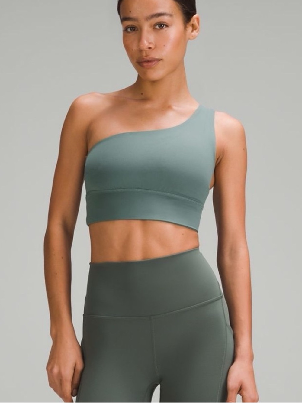 Lululemon Align Asymmetrical Bra- A/B- Sage Green